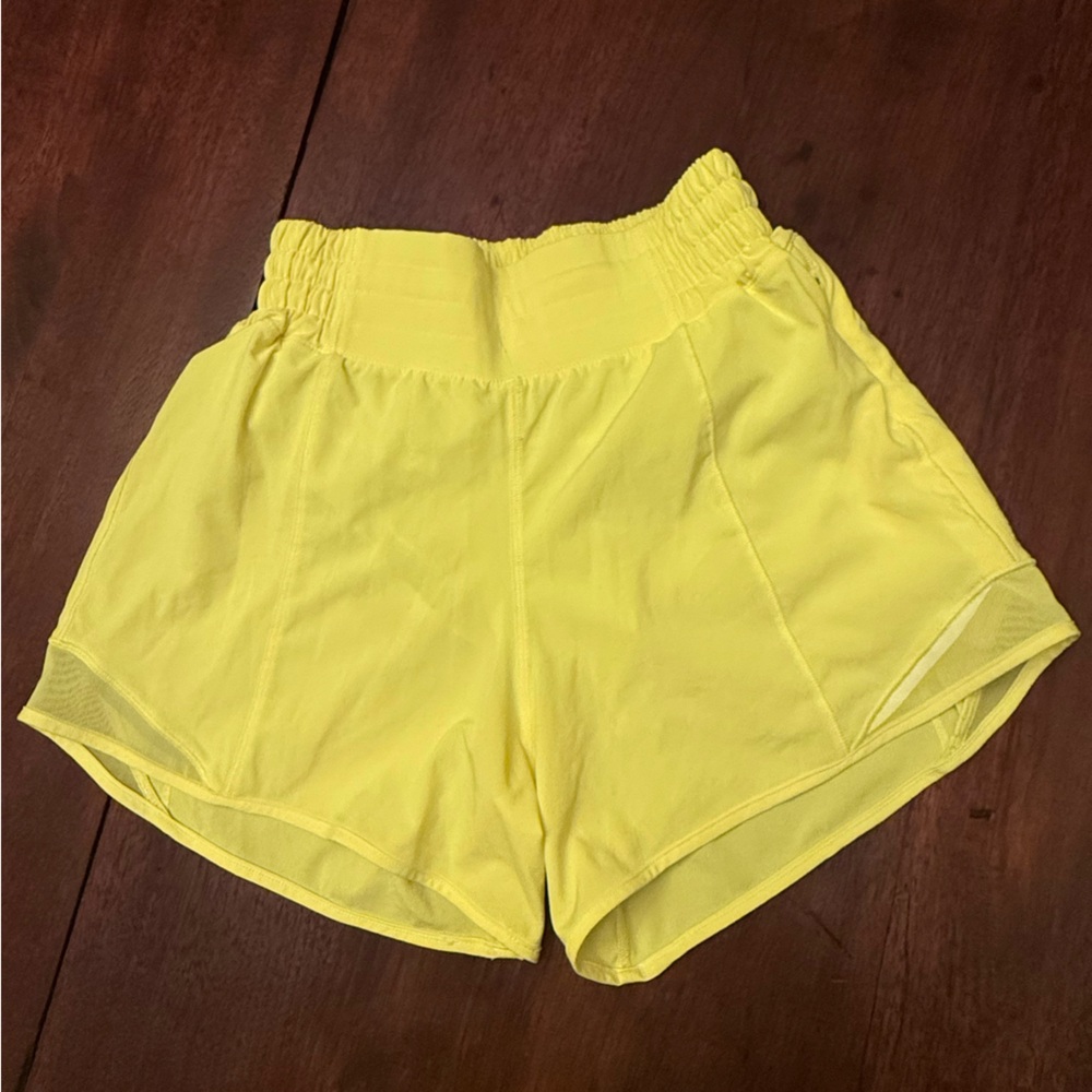 Lululemon Bright Yellow Athletic Shorts